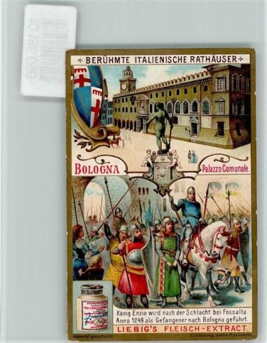 Bologna Berühmte italienische Rathäuser, anno 1249, Sammelbild Liebig