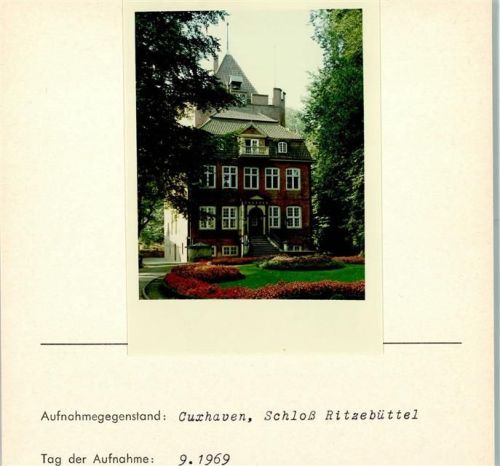 Cuxhaven Schloß Ritzebüttel Foto montiert auf Karton