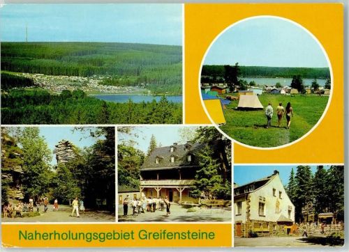 Ehrenfriedersdorf Blick zum Greifenbachstauweiher Zeltplatz Greifensteine Heimat- und Bergbaumuseum Berggasthaus Greifensteine