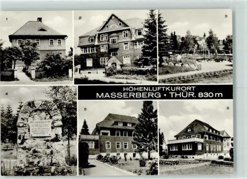 98666 O6113 Masserberg - Augenheilstätte Haus III Haus IV Haus I Kurpark Georg-Lenz-Denkmal