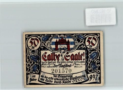 39240 O3310 Calbe - Notgeld Eiche