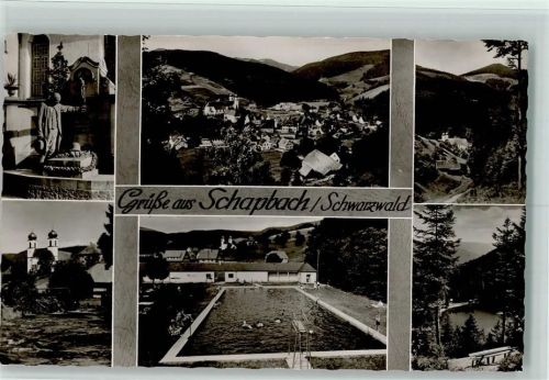 Schapbach Ortsansichten Schwimmbad Denkmal Kirche