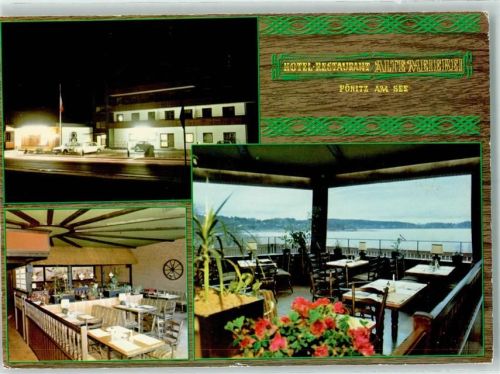 Pönitz Rückseite mit Abschürfungen bzw Kleberesten Hotel Alte Meierei