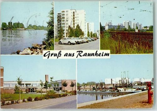 Raunheim Hochhäuser VW-Käfer Hafen Rückseite mit Abschürfungen bzw Kleberesten