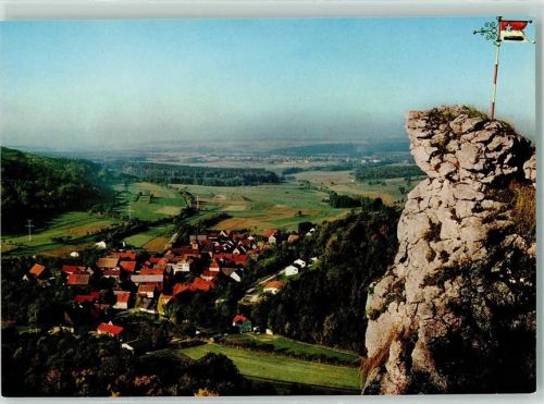 Würgau Rückseite mit Abschürfungen bzw Kleberesten