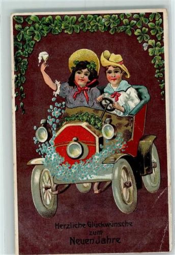 1913 Neujahr Vergissmeinnicht Kinder