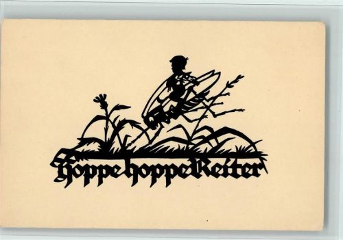 1920 Hoppe hoppe Reiter Grashüpfer Elfe sign. A.M. Schwindt