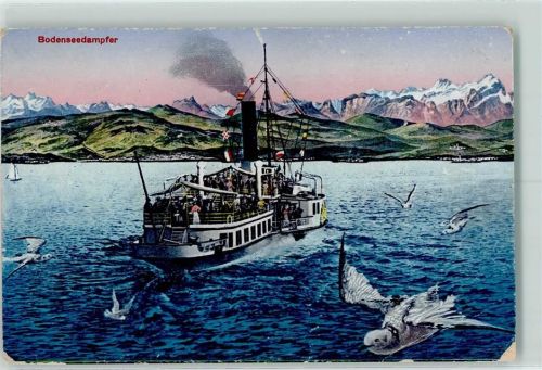 1920 Raddampfer AK