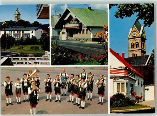 Mehlmeisel Trachtenkapelle Rückseite mit Abschürfungen bzw Kleberesten