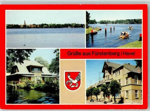 Fürstenberg Blick über den Schwedtsee An der Havel Sportlerheim Rathaus