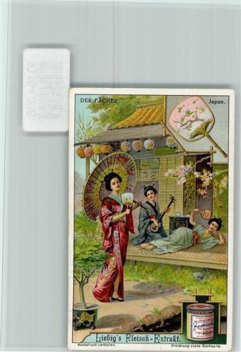 Der Fächer in Japan - Sammelbild Liebig Fächer