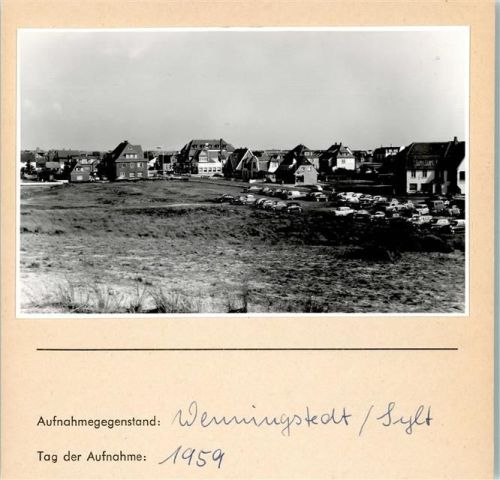 Wenningstedt Blick nach Wenningstedt Foto montiert auf Karton