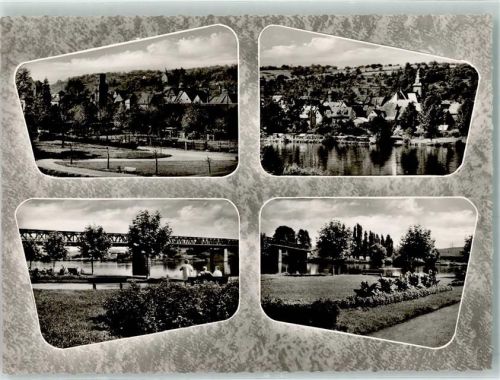 Obernburg Rückseite mit Abschürfungen und Kleberesten