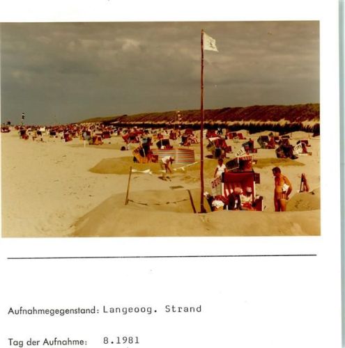 Langeoog Strand Foto montiert auf Karton