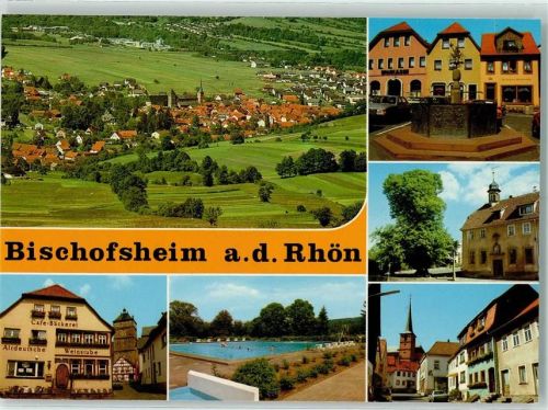 Bischofsheim Brunnen Schwimmbad Café Altdeutsche Weinstube
