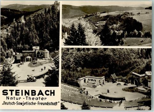 Steinbach Naturtheater Deutsch-Sowjetische Freundschaft Rückseite mit Abschürfungen bzw Kleberesten