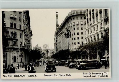 Buenos Aires Avenida Pte. Saenz Pena Foto G. Bourquin y Cia