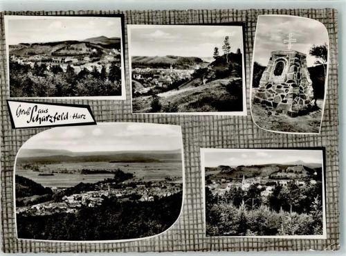 Scharzfeld Rückseite mit Abschürfungen bzw Kleberesten
