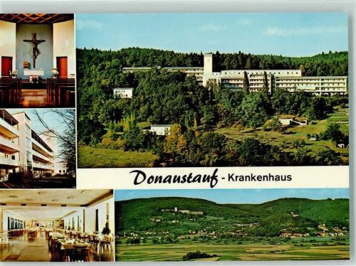Donaustauf Rückseite mit Abschürfungen bzw Kleberesten Krankenhaus