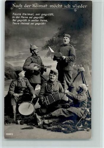 1915 Serie 6226-2 - Nach der Heimat möcht ich wieder - Ziehharmonika