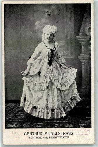 1913 Gertrud Mittelstrass - Züricher Stadttheater AK