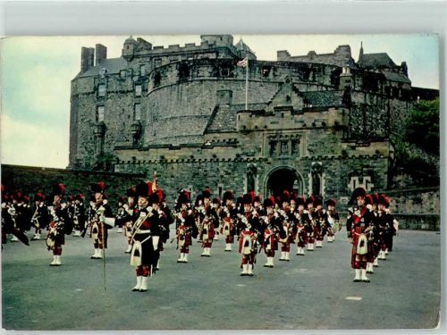 Edinburgh The Castle Edinburgh The Pipe Band of the 1st Battalion Black Watch at Edinburgh Castle