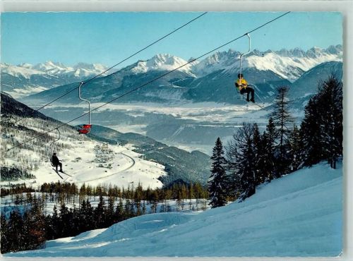 6100 Reith bei Seefeld - Blick vom Gschwandtkopflift Auland mit Olperer Axamer Lizum Kalkkögel Winter