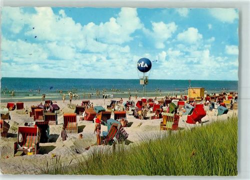 Langeoog Nordseesbadestrand Nivea Werbeballon Strandkörbe