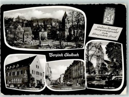 Bergisch Gladbach Hauptpost Markt Hauptstraße Kath. Kirche