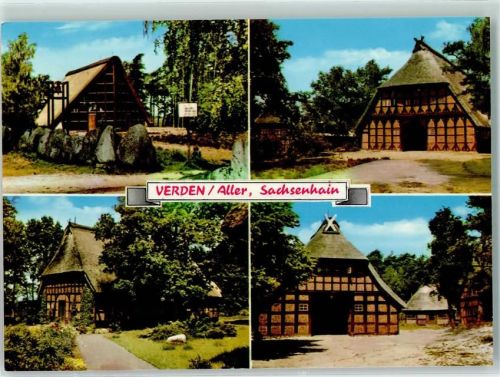 Verden Rückseite mit Abschürfungen bzw Kleberesten