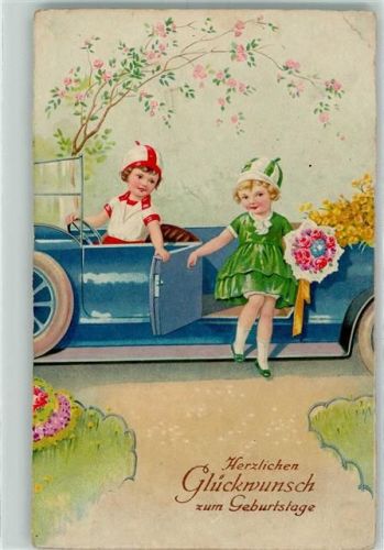 1929 Verlag Amag 2667 Geburtstag Kinder