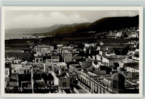 Las Palmas de Gran Canaria 1955 Vista sur de la Poblacion AK