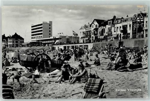Vlissingen 1962 Hotels, Strandleben AK