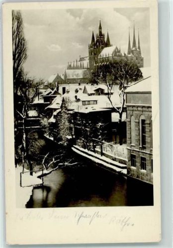 Erfurt Teilansicht Winteraufnahme