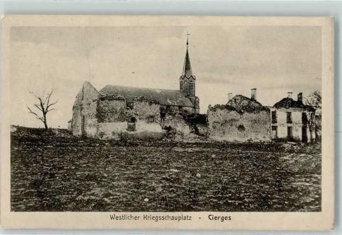 Cierges 1915 Kirche WK I