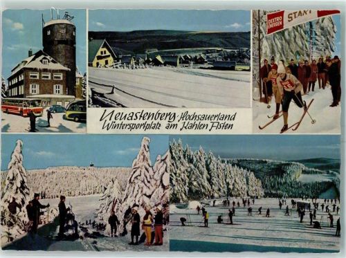 Neuastenberg Wintersportplatz Skiläufer Omnibus Winter