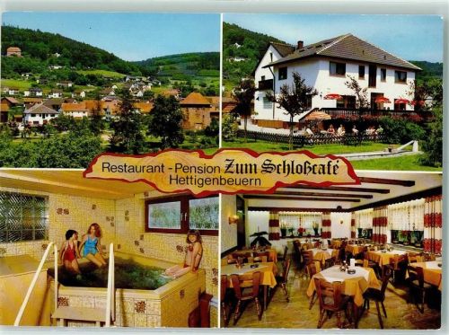 Hettigenbeuern Rückseite mit Abschürfungen bzw Kleberesten Gasse Zum Schlosscafe