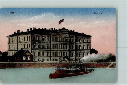 Libau 1917 Zollamt Schiff Feldpost WK I