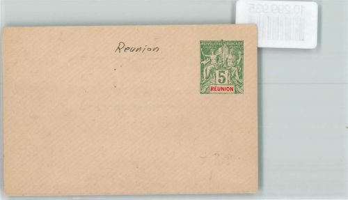 Reunion Colonie Postes Briefumschlag mit eingedrucker Marke