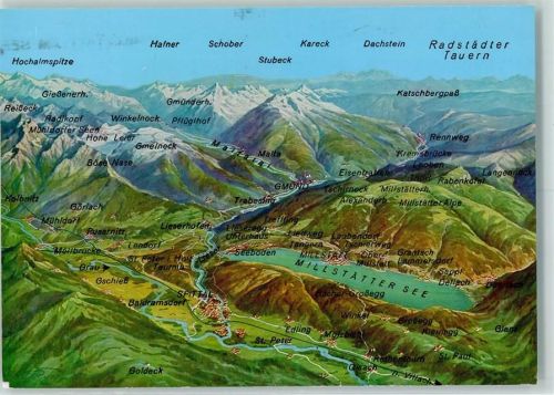 Maltatal Drau- Lieser- und Marltatal-Gebiet mit Millstätter See Landkarte