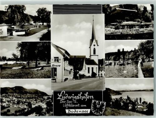 Ludwigshafen Rückseite mit Abschürfungen und Kleberesten