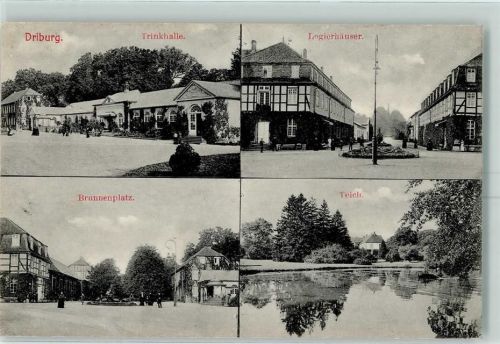 Bad Driburg 1908 Brunnenplatz Trinkhalle Legierhäuser