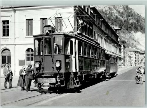 Morez Repro Travaux de pose de voie a Morez rue de la Republique Coll. NStCM