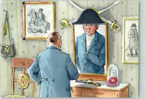 Homburg sign. Fritz Loehr Humor Napoelon Neandertaler Chemiewerk Homburg AK