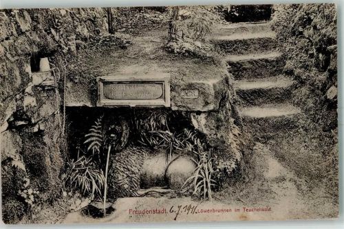 Freudenstadt 1911 Löwenbrunnen im Teuchelwald