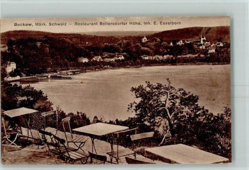 Buckow Gasthaus Bollersdorfer Höhe Aussicht von Terasse