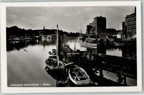 Eckernförde Hafen Segelboot Ruderboot Ostseebad
