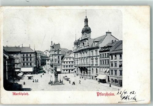 Pforzheim 1902 Marktplatz