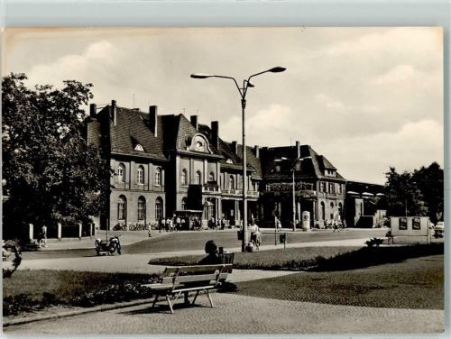 Oranienburg Bahnhof Litfaßsäule Motorrad