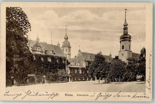 Riesa 1916 Albertplatz Kirche